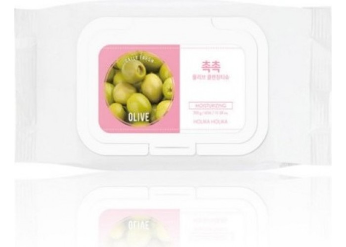 Cалфетки для удаления макияжа Daily Fresh Olive Cleansing Tissue (60 шт)