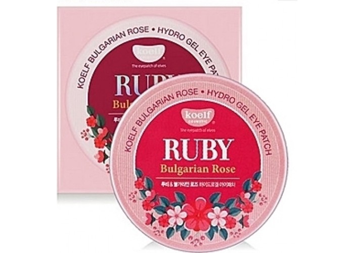 Гидрогелевые патчи для глаз с экстрактом болгарской розы Ruby Bulgarian Rose Hydro Gel Eye Patch