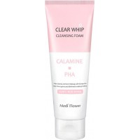 Минеральная пенка для умывания с каламином и PHA кислотами Clear Whip Cleansing Foam Calamine PHA