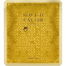 Антивозрастная тканевая маска Prime Youth Gold Caviar Gold Foil Mask, с золотом