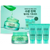 Гель-крем для лица + 3 миниатюры Aloe Soothing Essence 80% Moist Firming Gel Cream Set