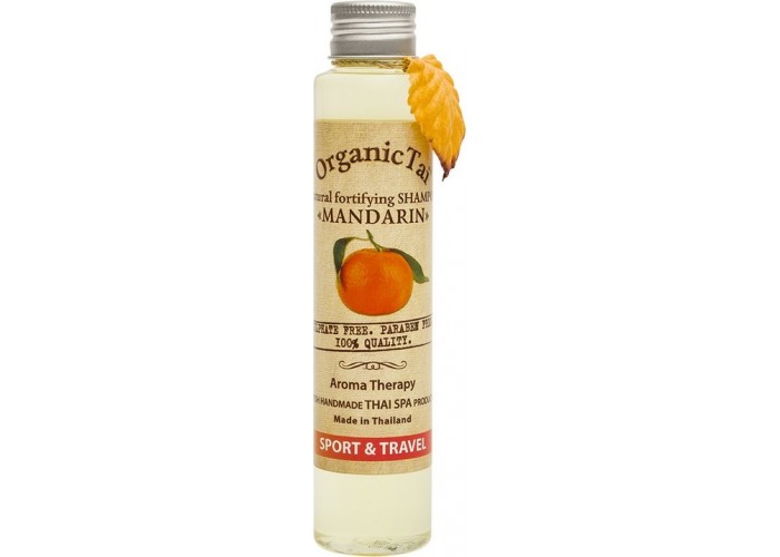 Безсульфатный шампунь для волос с мандариновым маслом Natural Fortifying Shampoo Mandarin, 100 мл